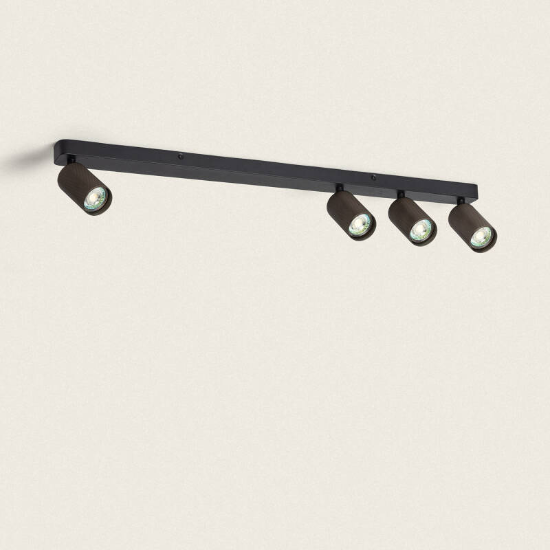 LED-Deckenleuchte 4 verstellbare Strahler 20W IP20 aus Aluminium