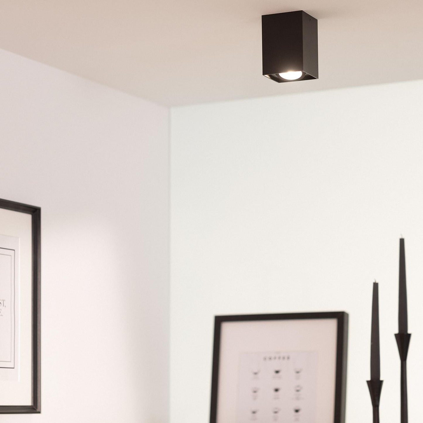 Plafonnier LED en Aluminium Noir 50W IP20