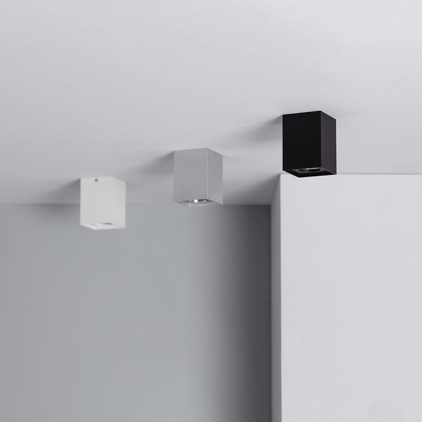 Plafonnier LED en Aluminium Noir 50W IP20