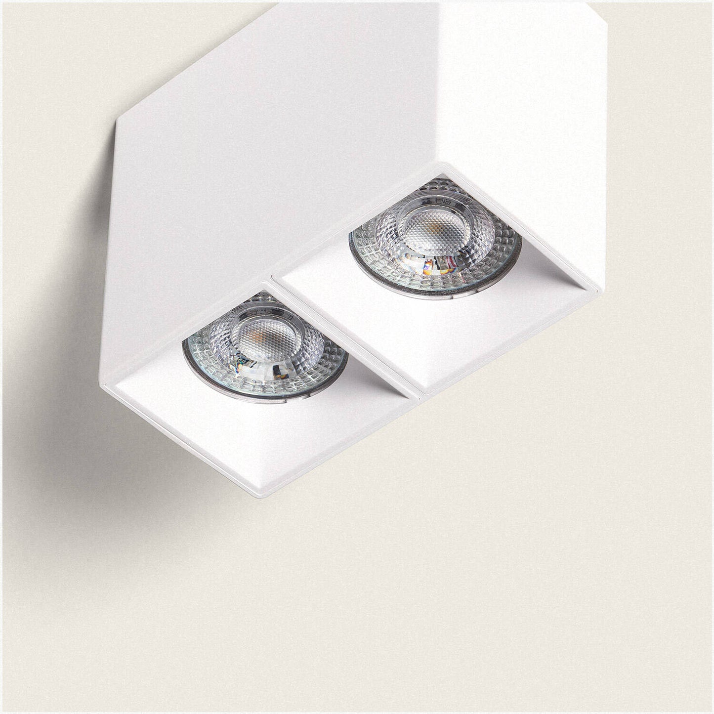Plafonnier Carré Double GU10 220-240V IP20 pour Intérieur