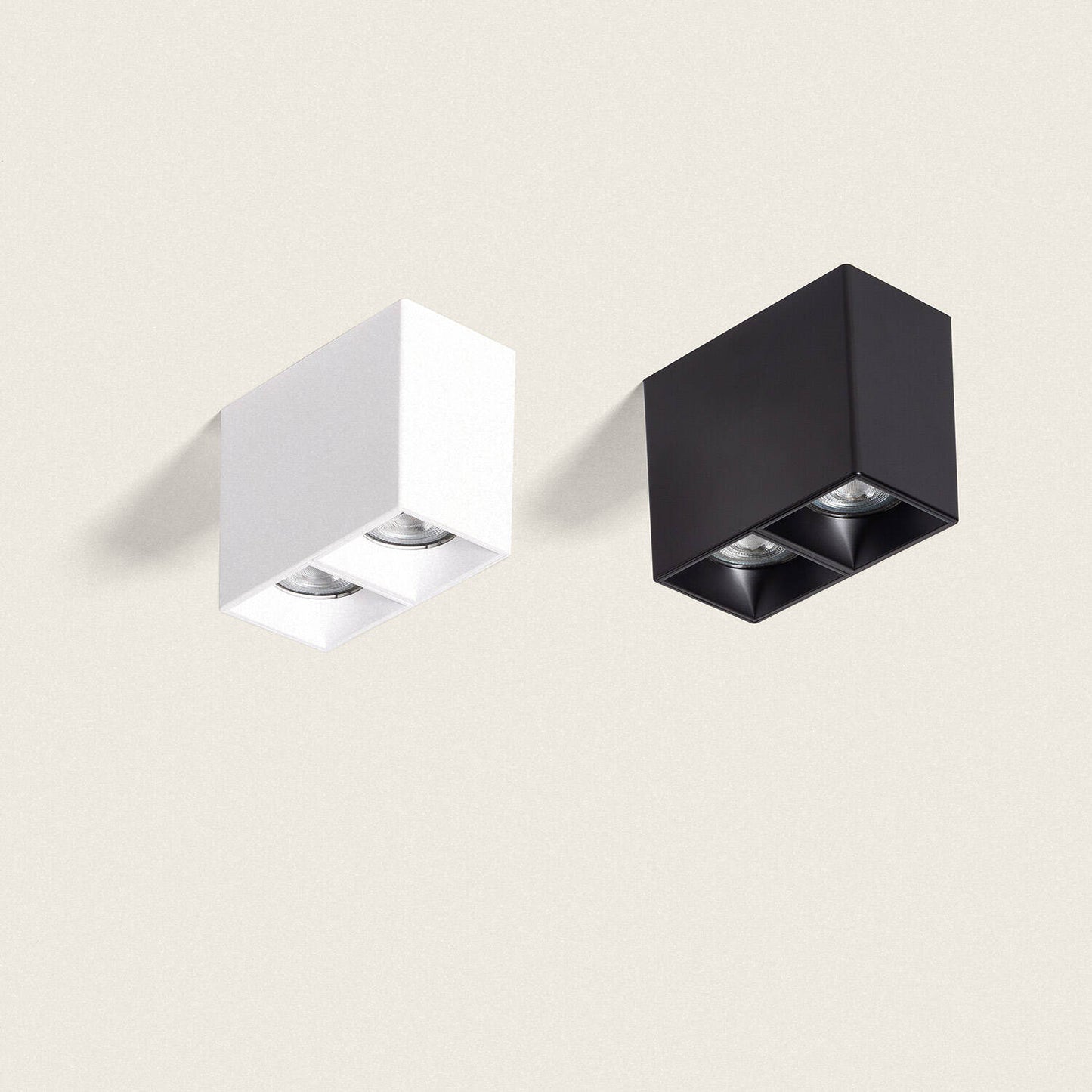 Plafonnier Carré Double GU10 220-240V IP20 pour Intérieur