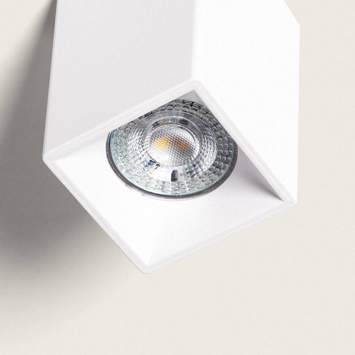 Plafonnier Carré LED GU10 IP20 Installation en Saillie