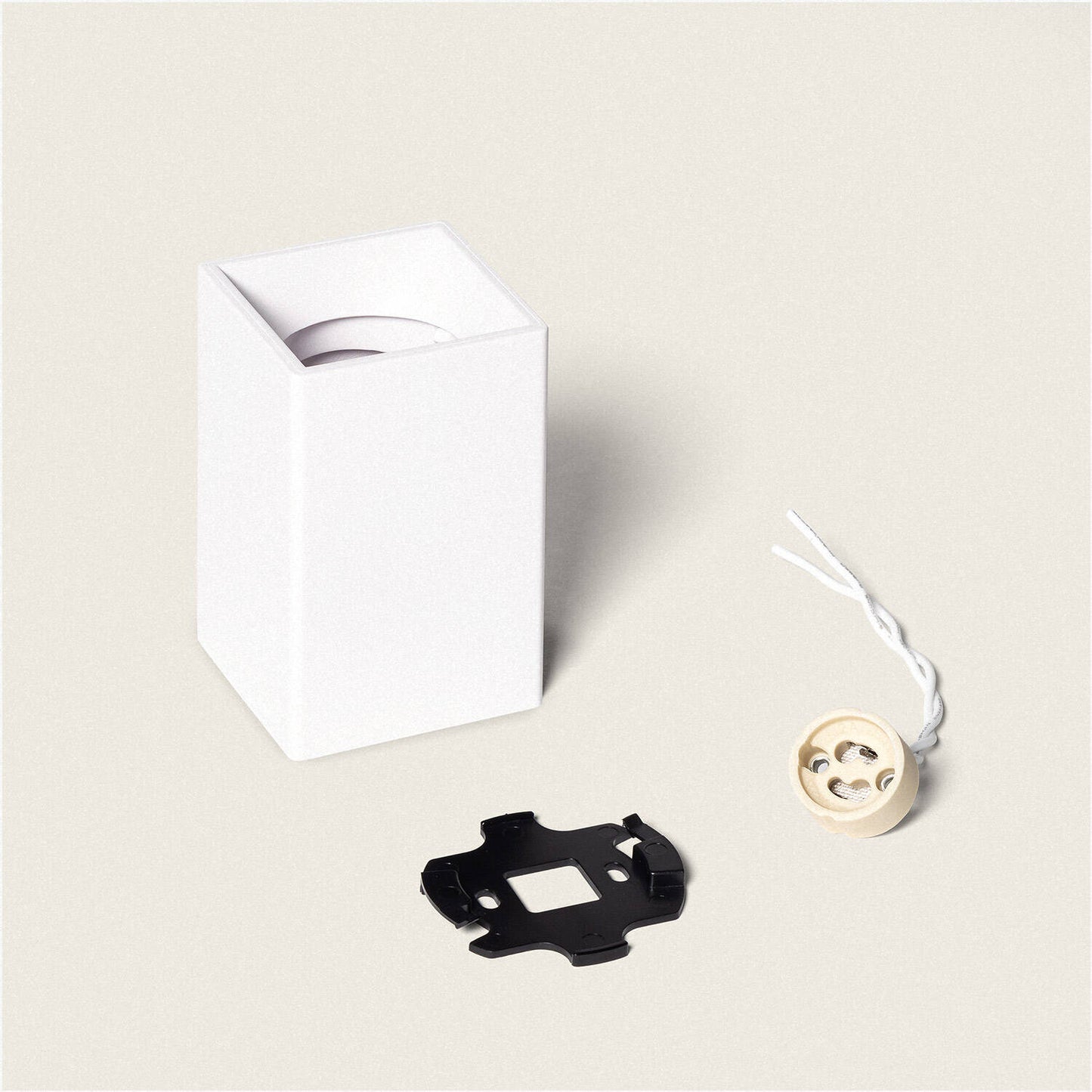 Plafonnier Carré LED GU10 IP20 Installation en Saillie