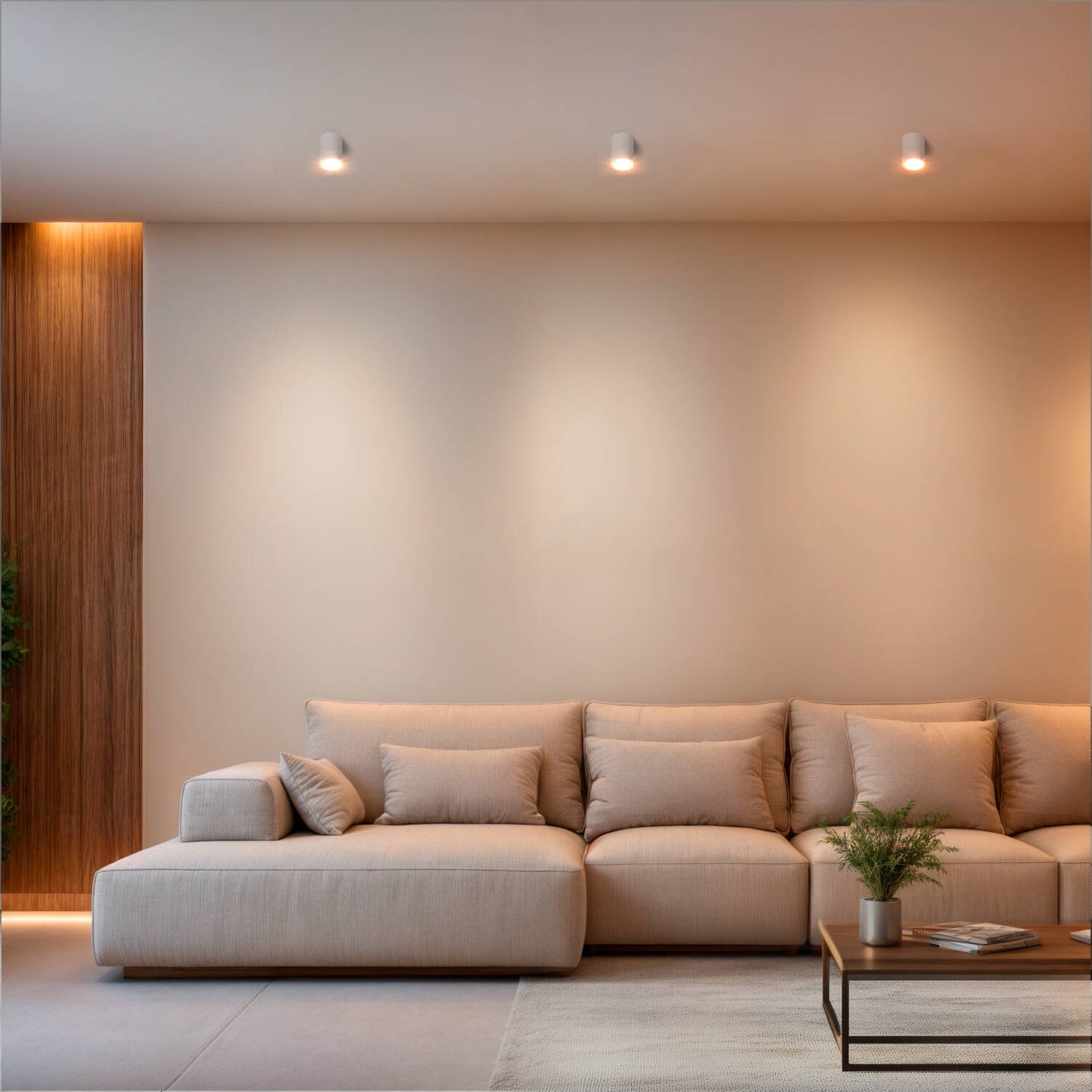 Plafonnier LED 15W IP20 pour Intérieur, Installation en Saillie