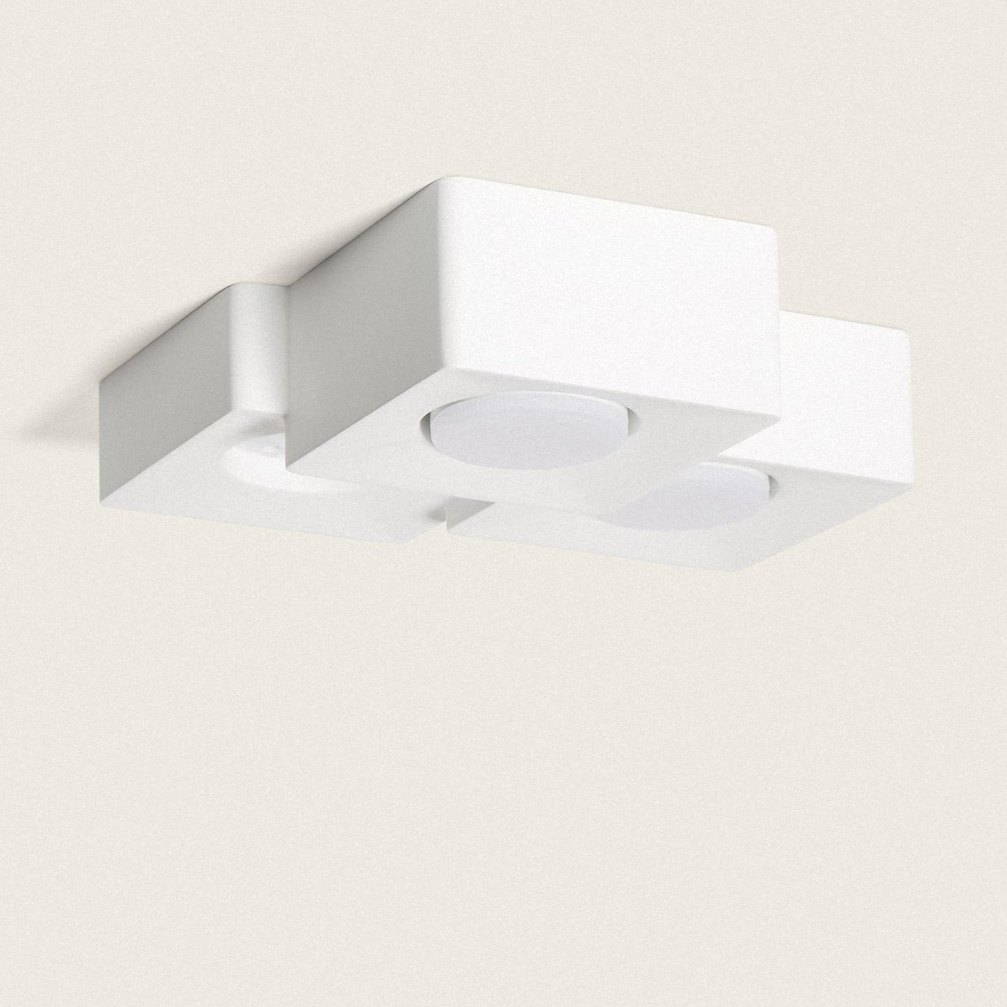 Plafonnier LED 3 Spots en Plâtre 9W IP20 pour Intérieur