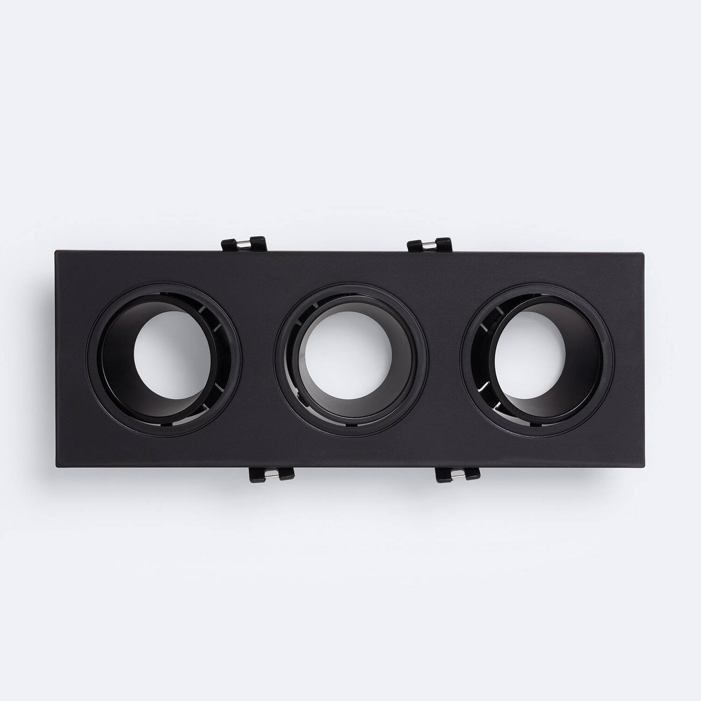 Collerette Downlight Carrée Orientable 3 Points Lumière GU10/GU5.3 IP20