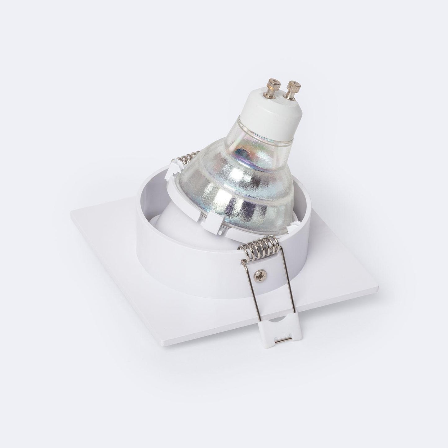 Collerette Downlight Carrée Blanche GU10/GU5.3, 75x75 mm, IP20, Orientable