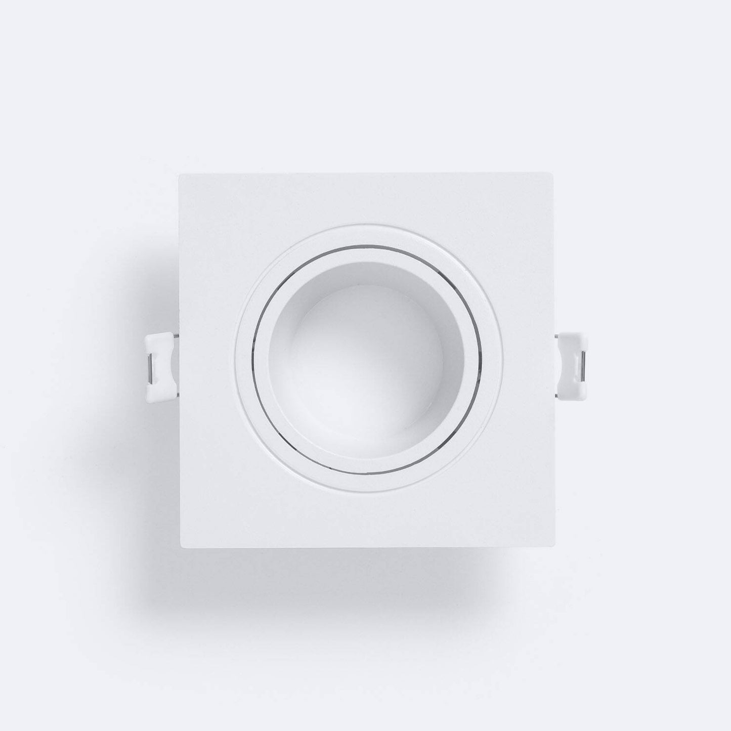 Collerette Downlight Carrée Blanche GU10/GU5.3, 75x75 mm, IP20, Orientable