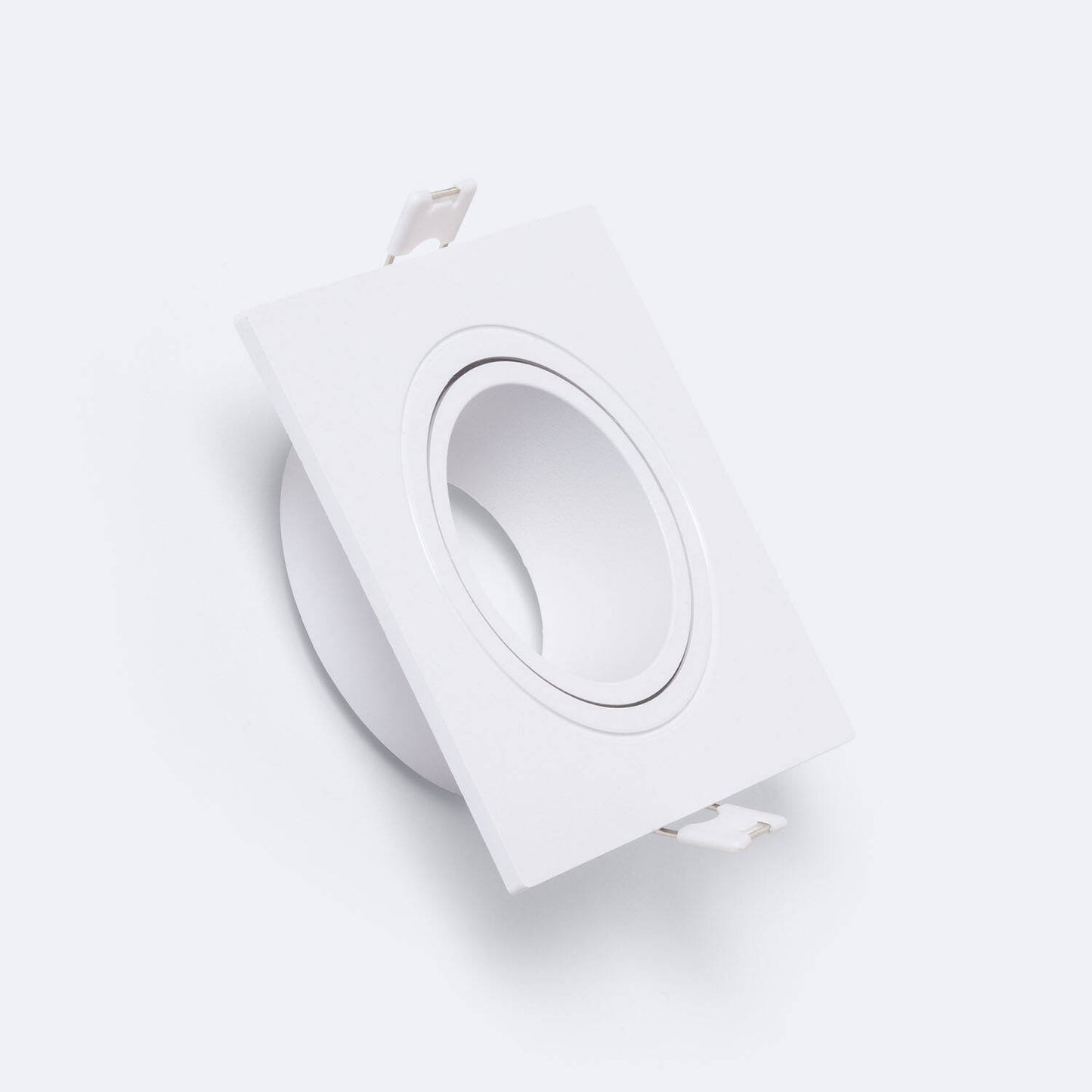 Collerette Downlight Carrée Blanche GU10/GU5.3, 75x75 mm, IP20, Orientable