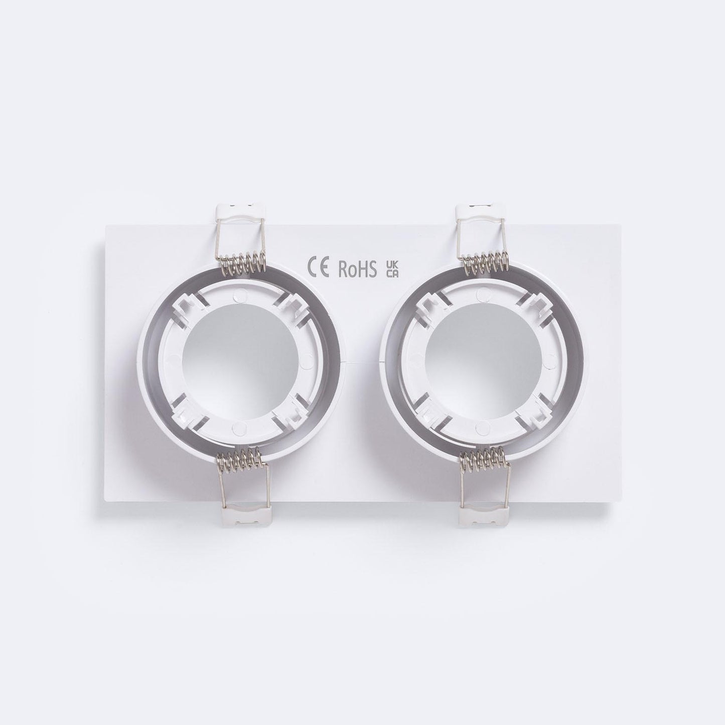 Collerette Downlight Carrée Blanche Double GU10/GU5.3, 73x173 mm, IP20