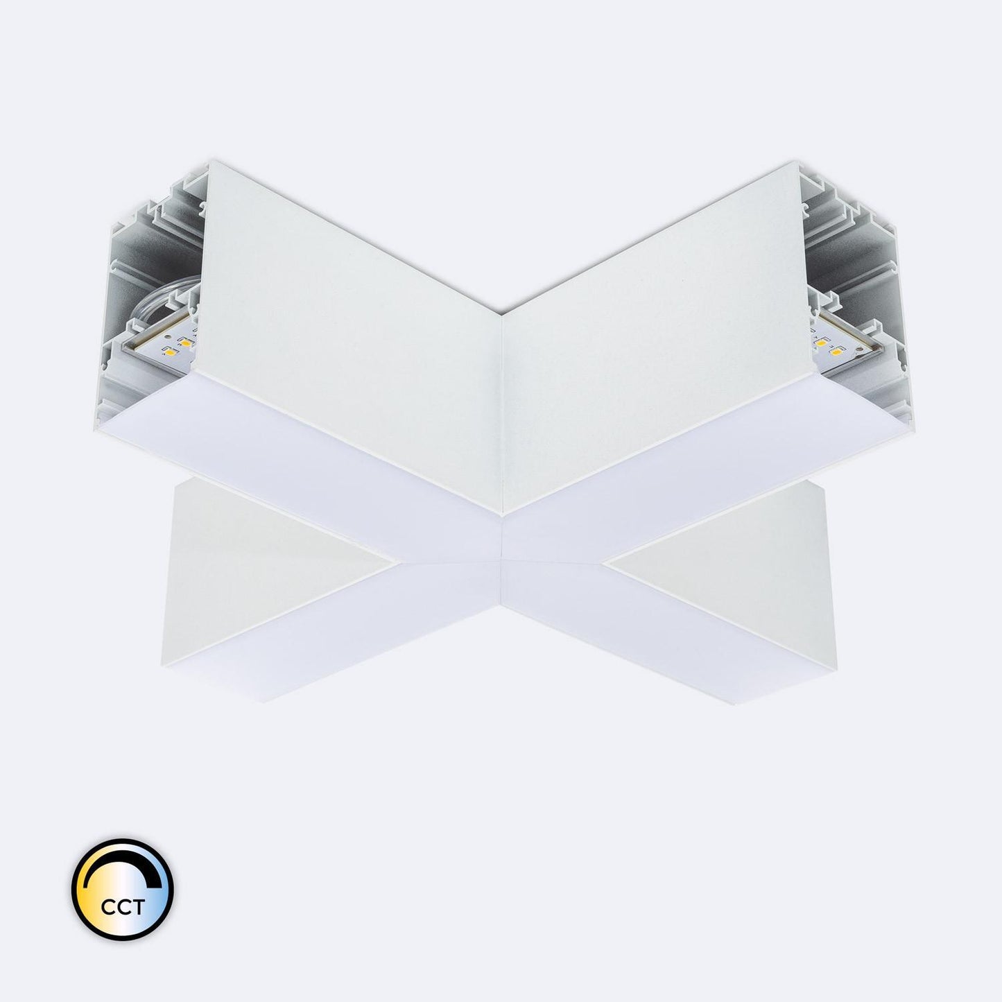 Jonction X pour Barre Linéaire LED 15W, IP20, 980lm, Installation en Saillie