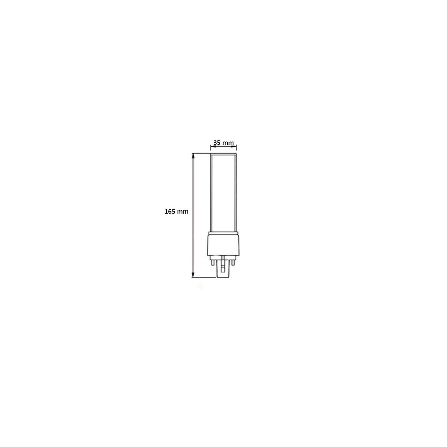 Ampoule LED G24 9W 907 lm, IP44, Non-dimmable, Usage Intérieur