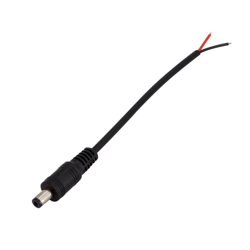 Câble de Connexion Jack Mâle pour Ruban LED 12/24V DC, IP20, Usage Intérieur