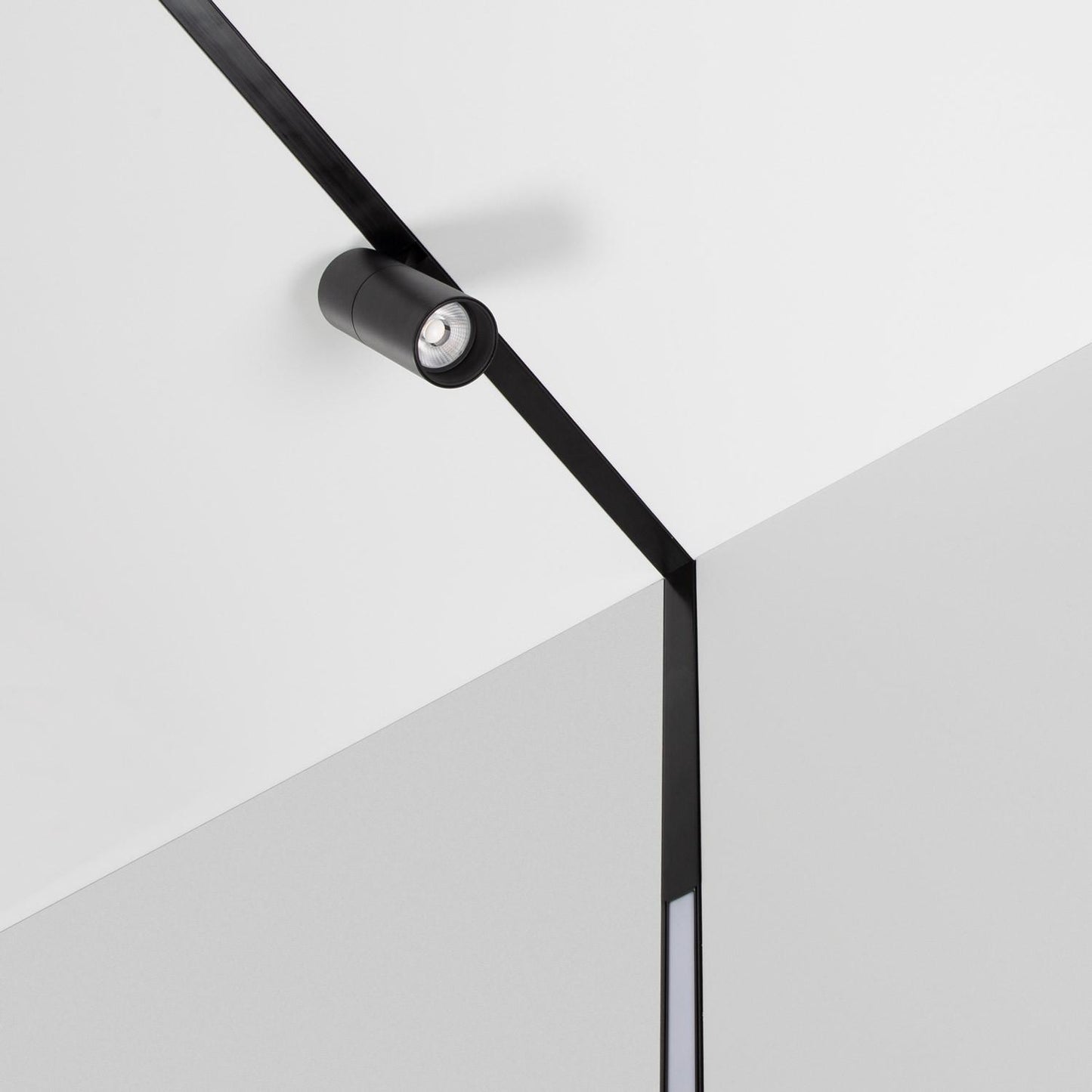 Rail Magnétique Encastré 48V 2m Aluminium Noir