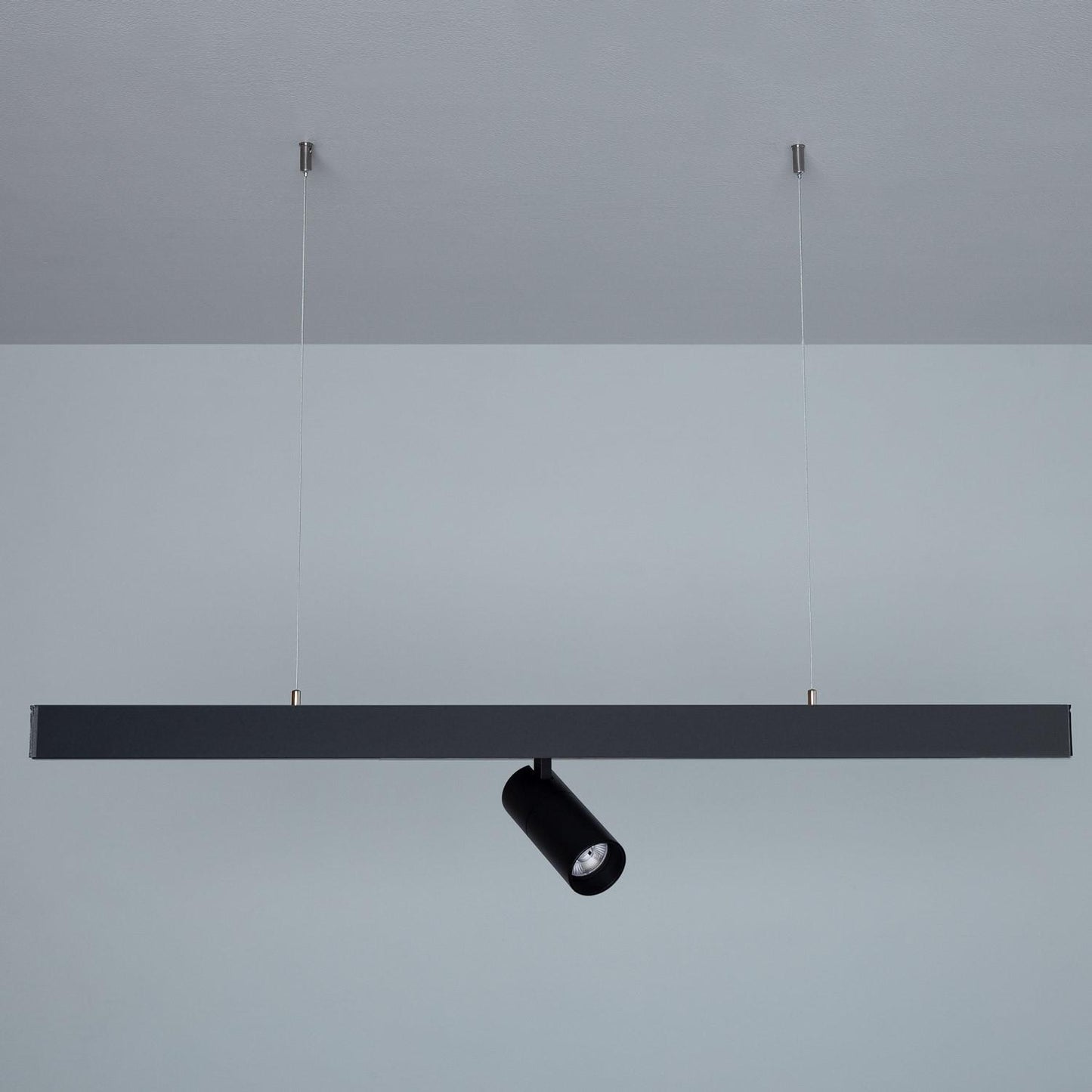 Rail Magnétique Suspendu 48V 1m Noir pour Intérieur