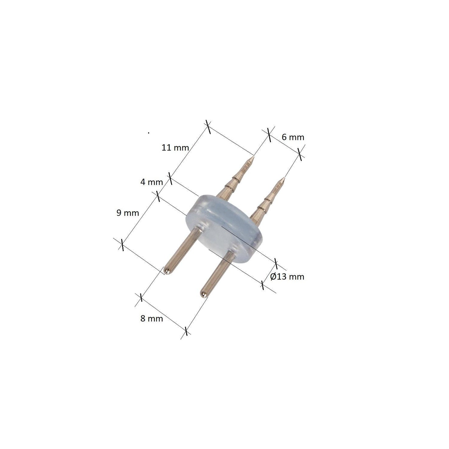 Connecteur 2 PIN pour Néon LED Flexible 360º, IP65, Extérieur et Intérieur