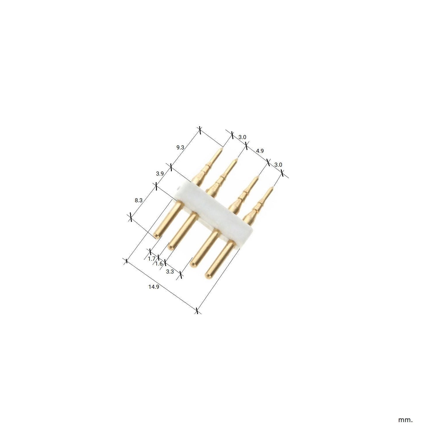 Connecteur 4 PIN pour Ruban LED RGB 220V AC, Coupe Flexible