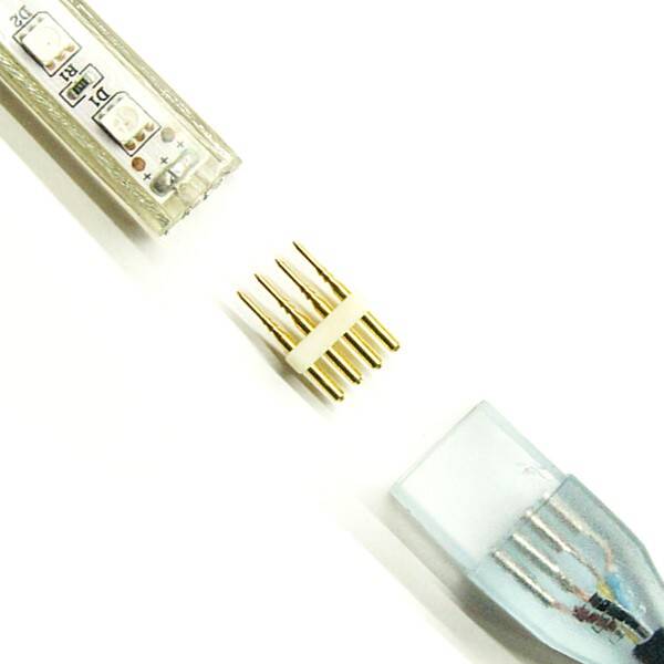 Connecteur 4 PIN pour Ruban LED RGB 220V AC, Coupe Flexible