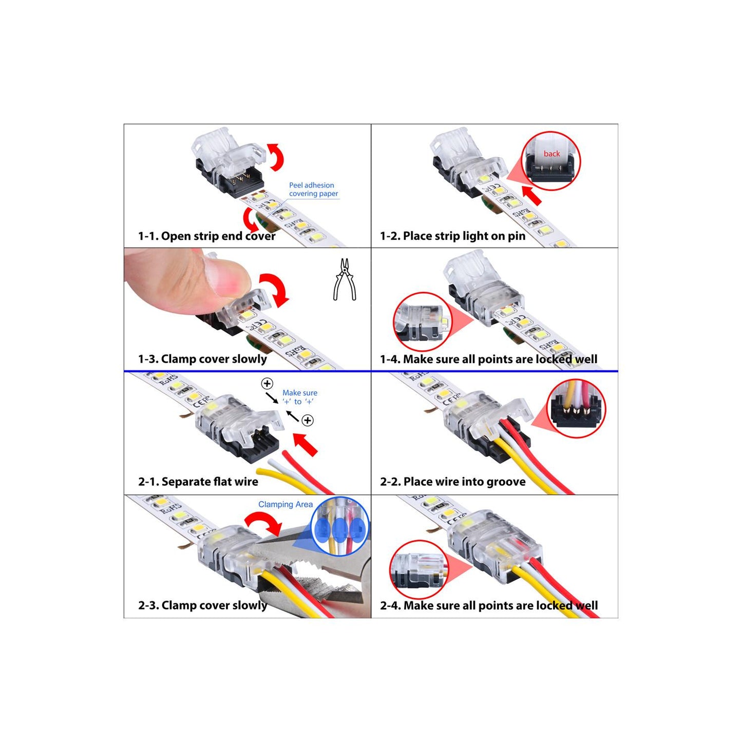 Connecteur pour Ruban LED IP20 Intérieur