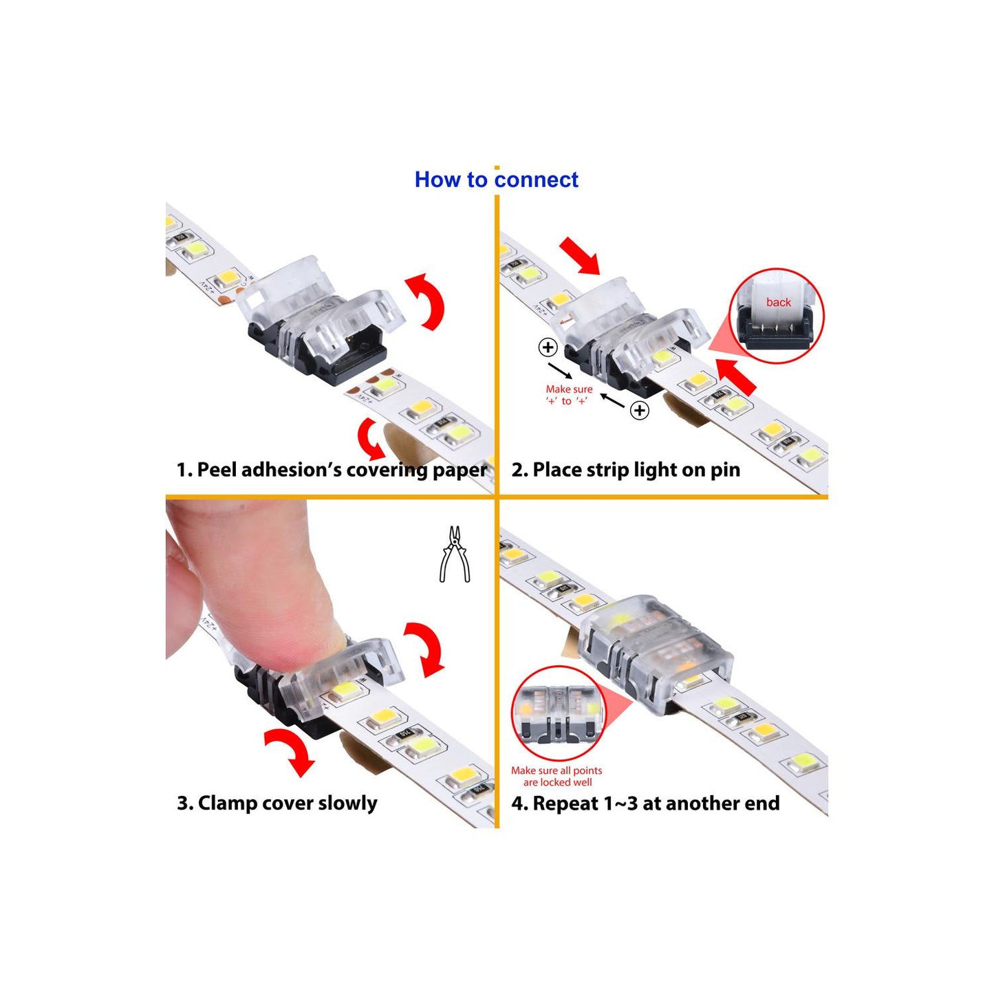Connecteur HIPPO pour Ruban LED IP20 Intérieur
