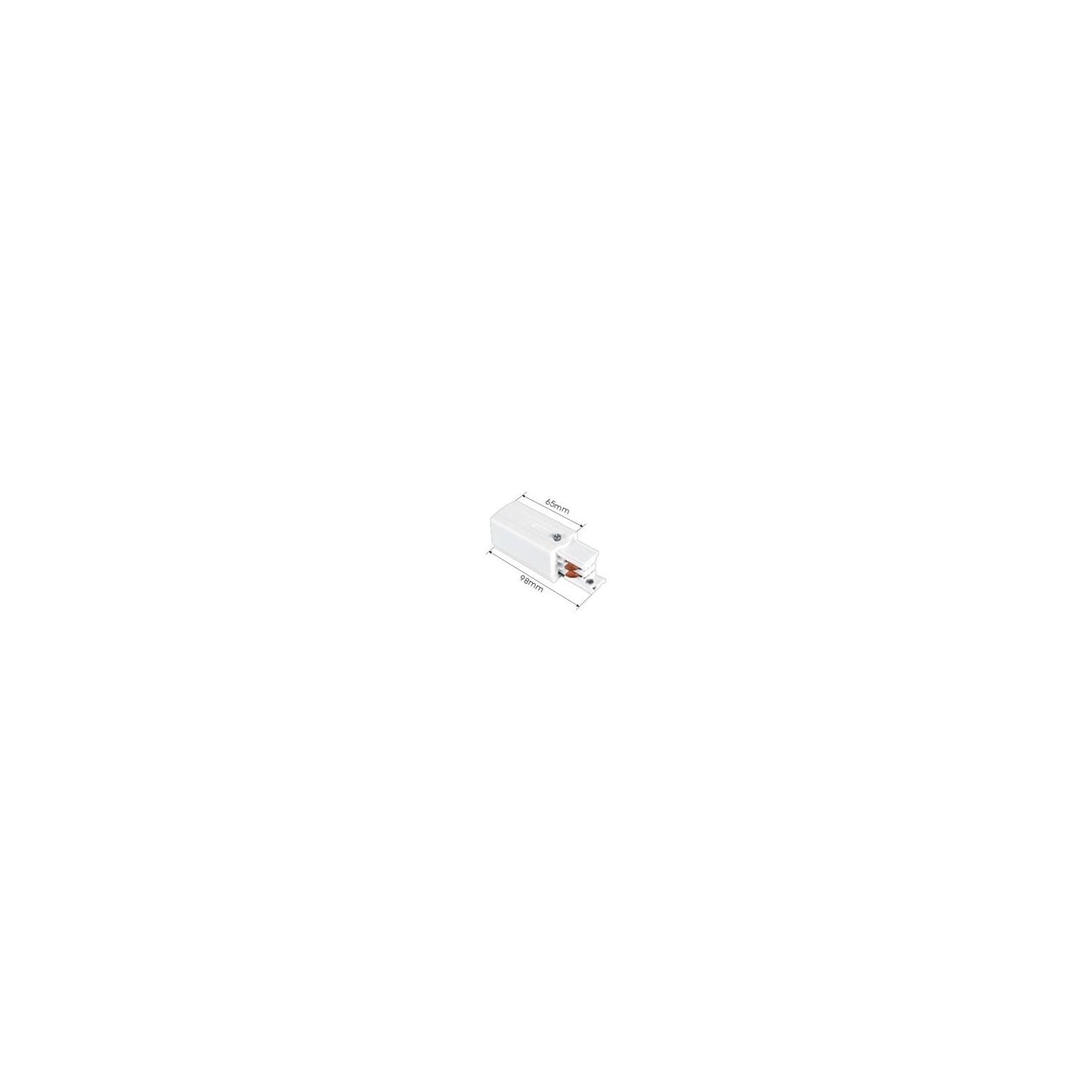 Connecteur d'Alimentation Triphasé 10A pour Rail, Blanc