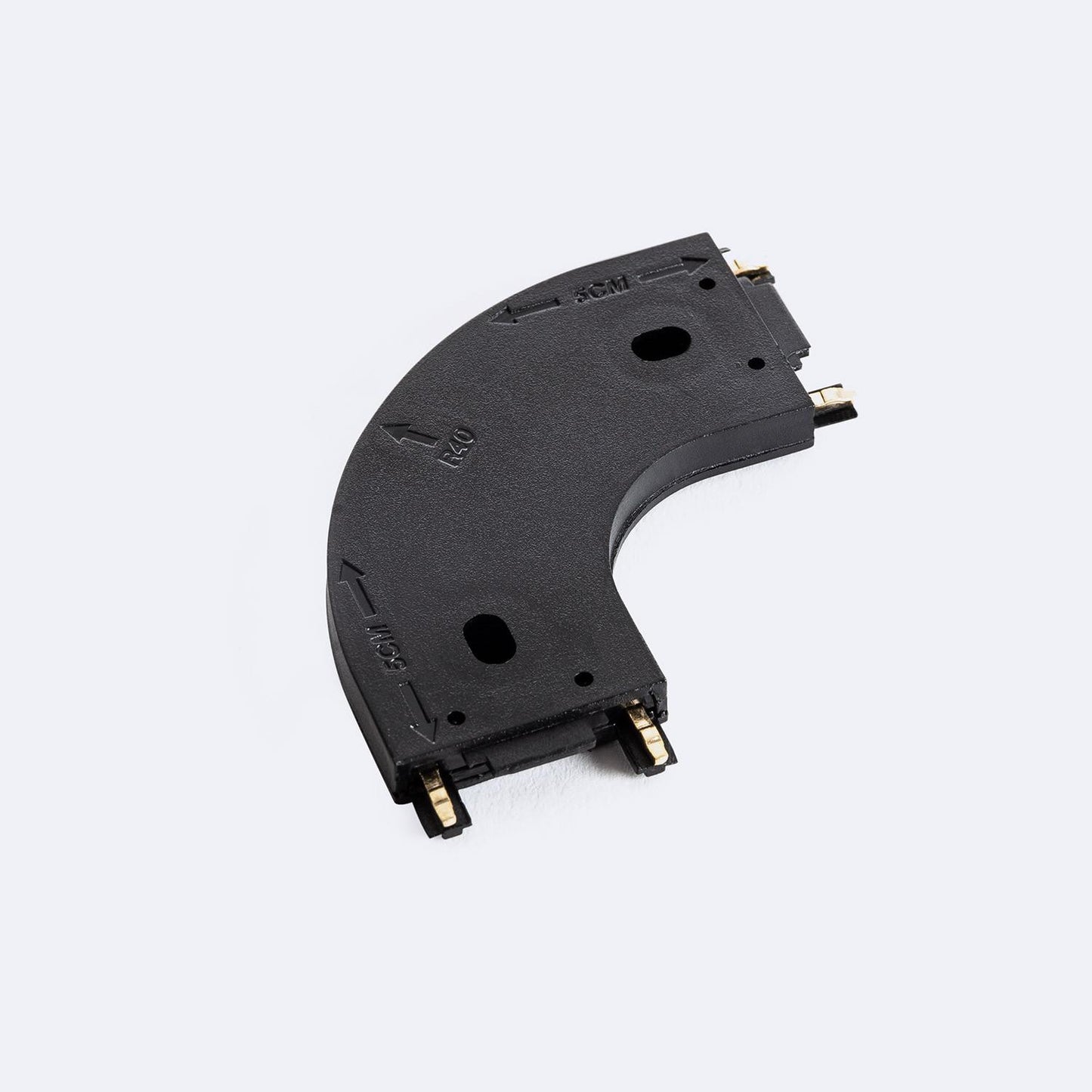 Connecteur Type L Courbé pour Rail Magnétique SuperSlim 25mm, IP20, 48V, Installation en Saillie