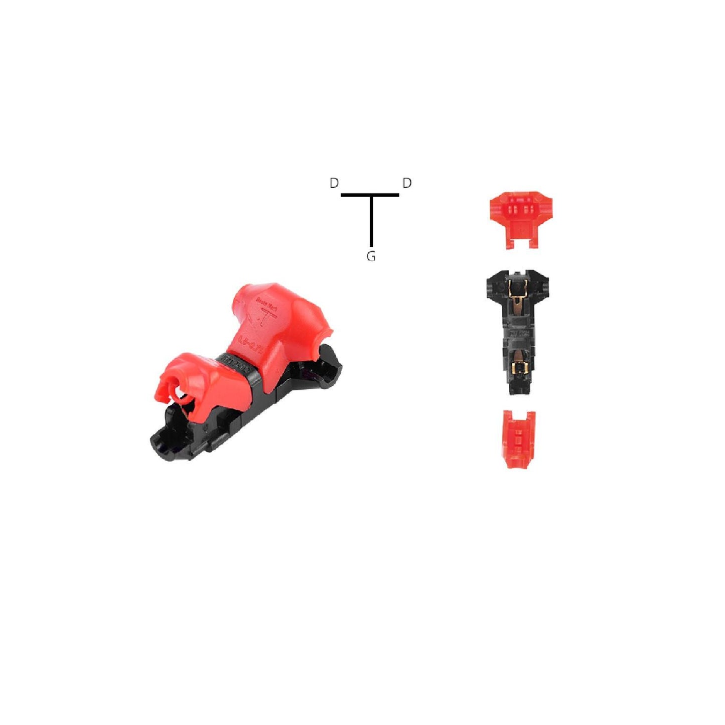 Connecteur Type T 1 Pôle pour Ruban LED 0,5mm, IP40, Usage Intérieur