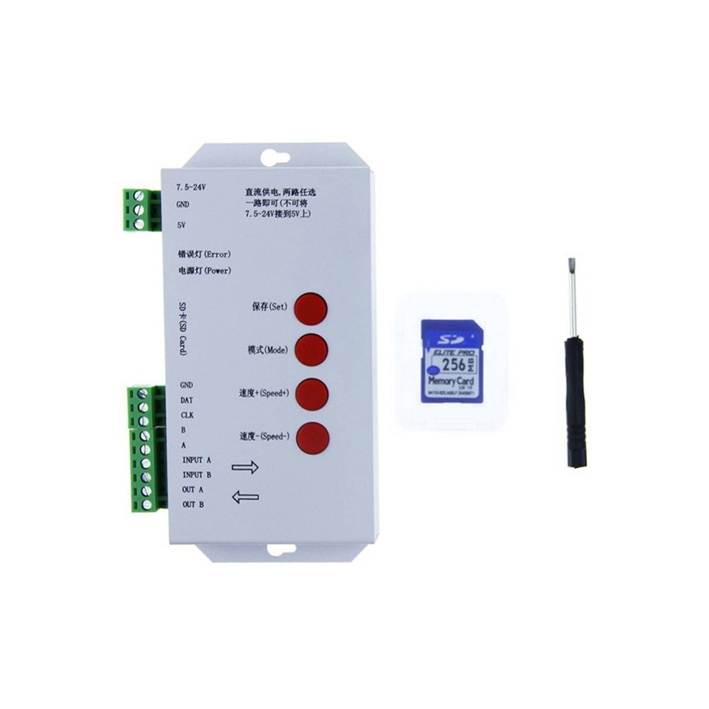 Contrôleur Ruban LED RGBIC Digital 5-24 V DC SPI T-1000S pour Intérieur