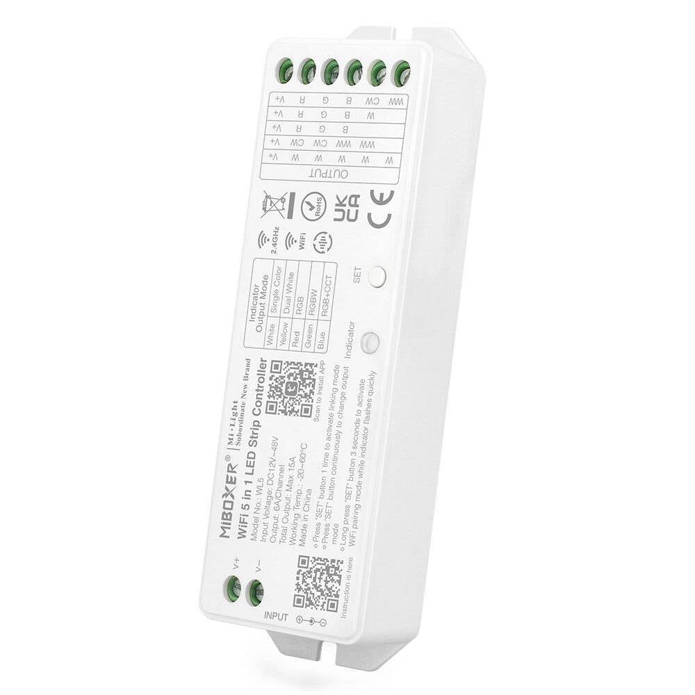 Contrôleur Variateur WiFi Ruban LED RGB+CCT 720W IP20 Intérieur