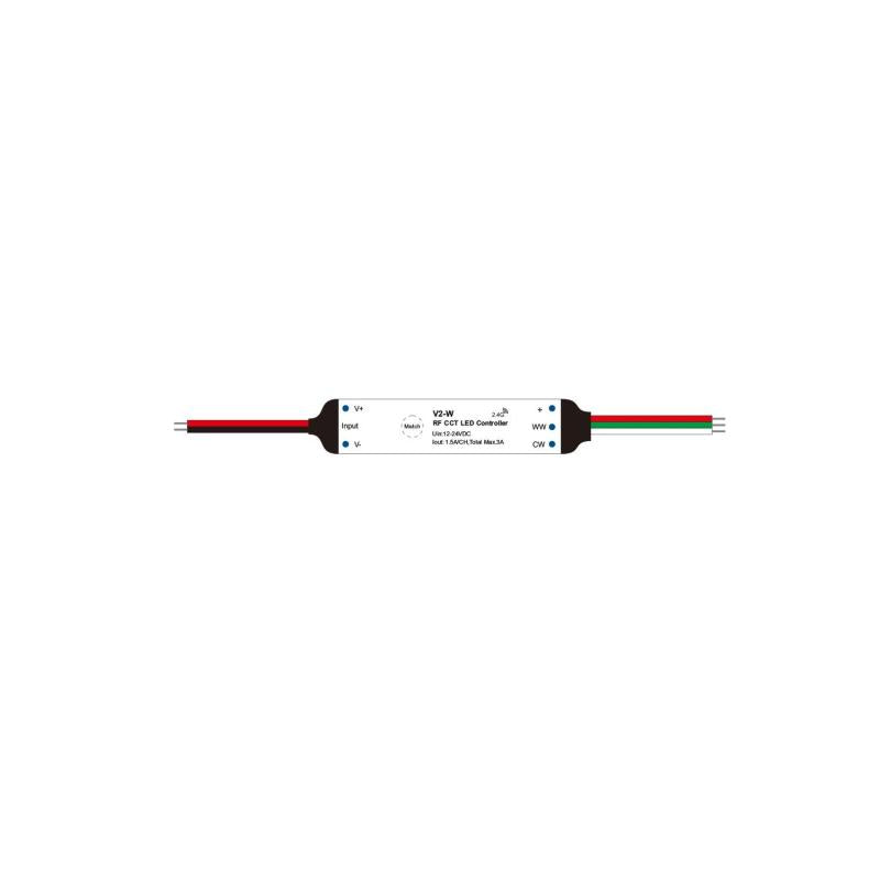 Variateur Ruban LED CCT Dimmable 75W IP20 Intérieur avec Télécommande