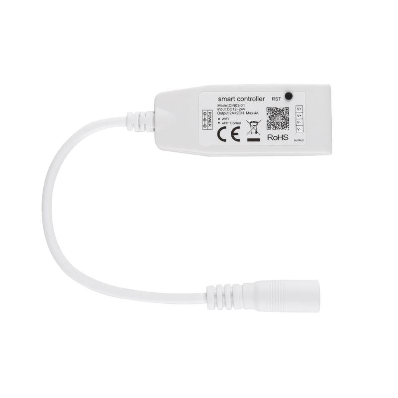 Variateur Monochrome pour Ruban LED 12/24V DC, IP44, Dimmable, Usage Intérieur et Extérieur