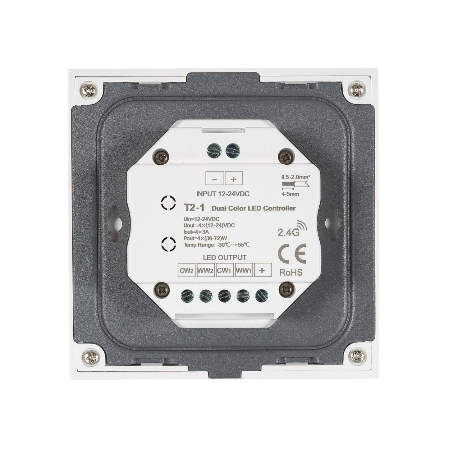 Contrôleur Tactile Mural pour Ruban LED 12/24V DC, IP20, Dimmable