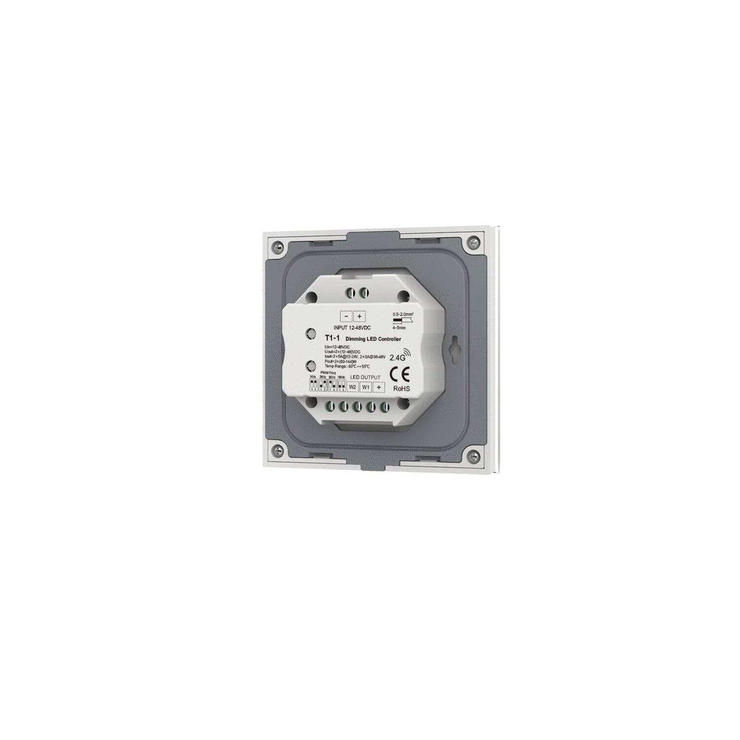Variateur Mural Tactile pour Ruban LED 12/48V DC, IP20, 288W