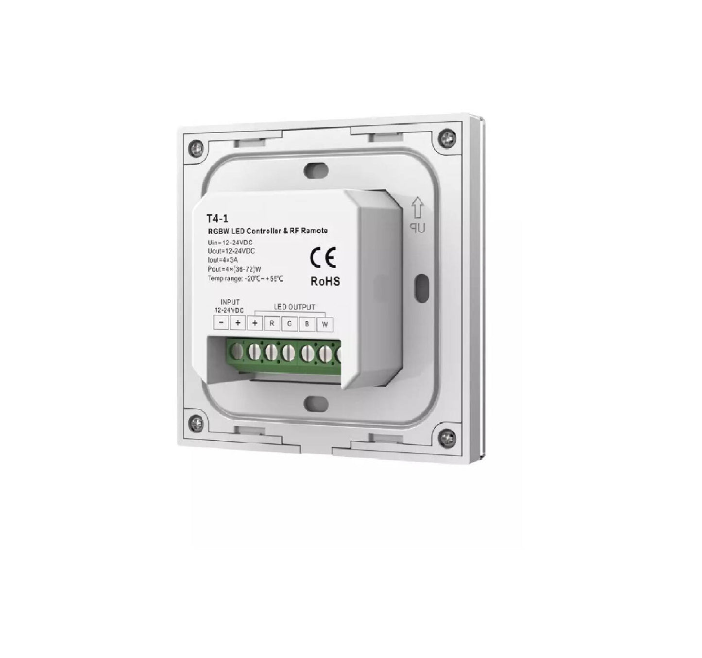 Contrôleur Tactile Mural pour Ruban LED RGBW, 288W, IP20, Encastré