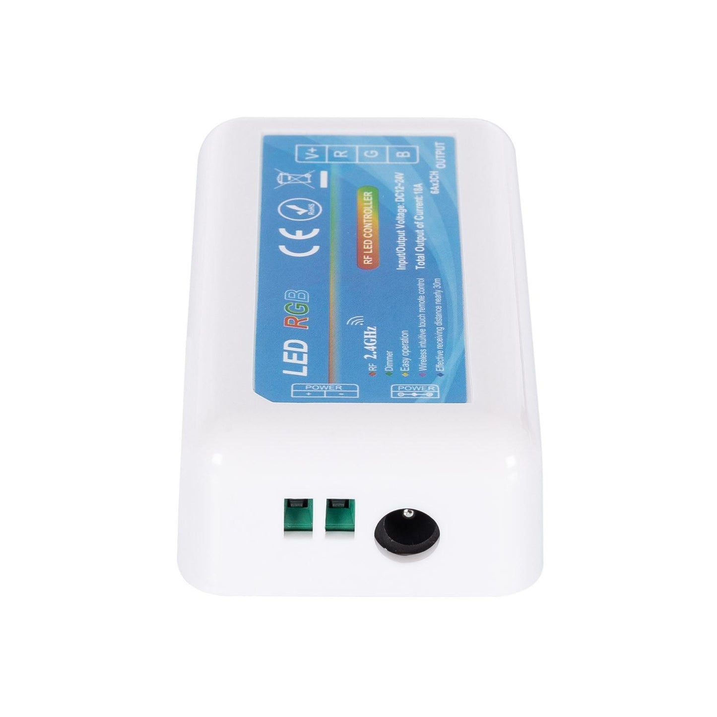 Contrôleur RGB LED 12/24V DC, 288W, IP20, Télécommande RF, Installation en Saillie