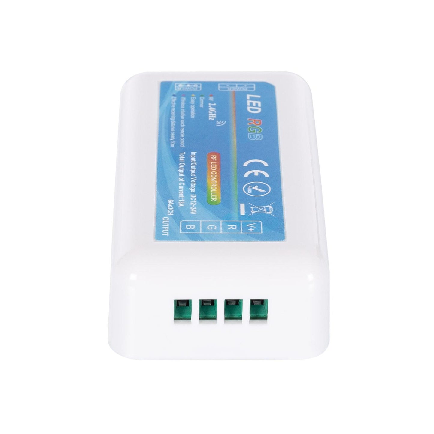 Contrôleur RGB LED 12/24V DC, 288W, IP20, Télécommande RF, Installation en Saillie