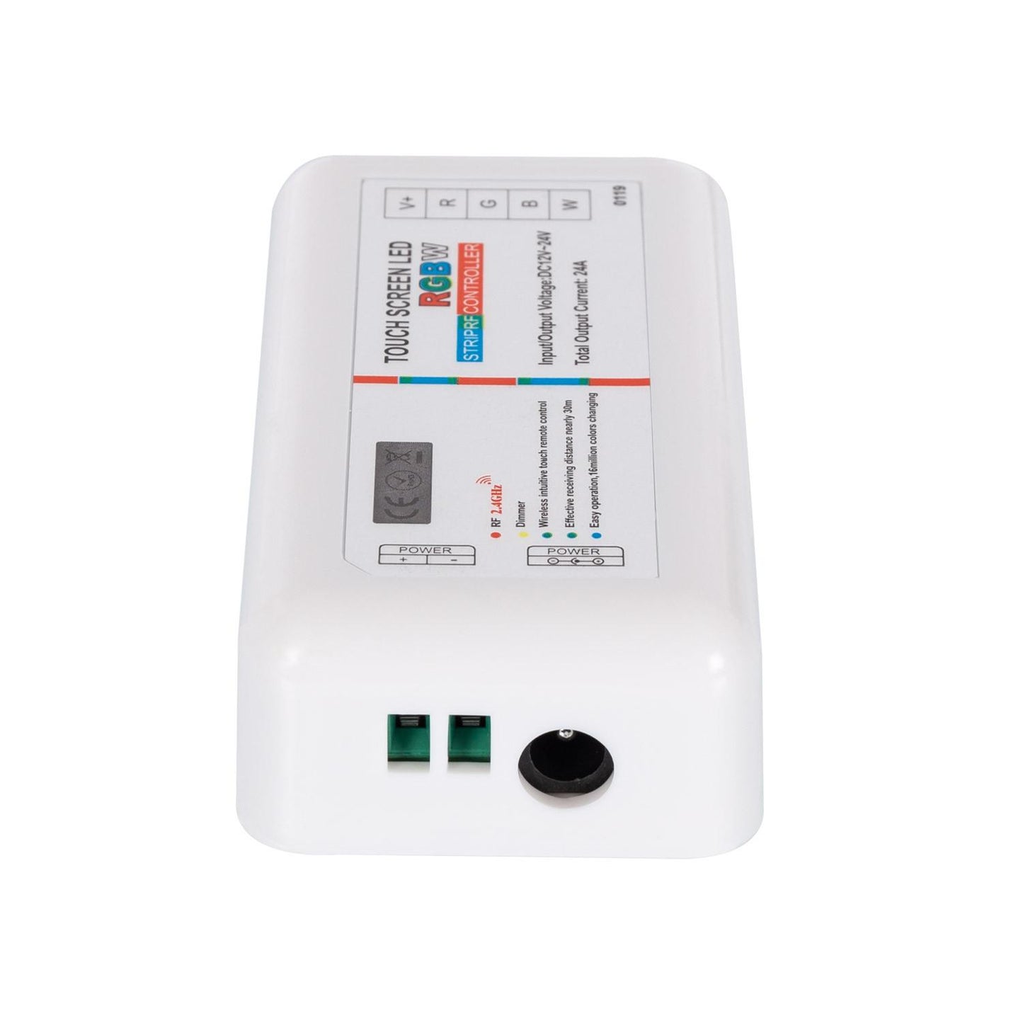 Contrôleur Variateur Tactile pour Ruban LED RGBW, 12/24V DC, IP20, Télécommande RF