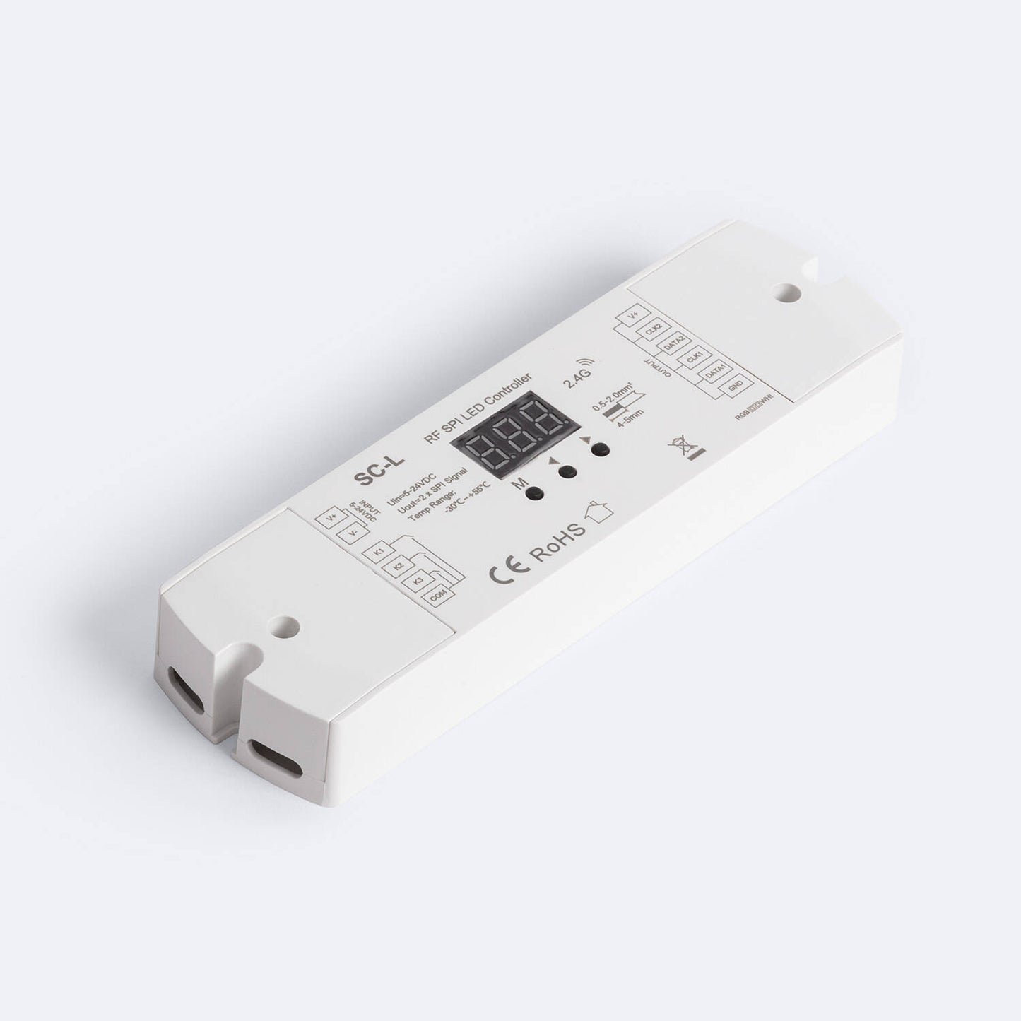 Contrôleur LED RGB/RGBW 192W IP20 pour Intérieur avec Télécommande et Bouton Poussoir
