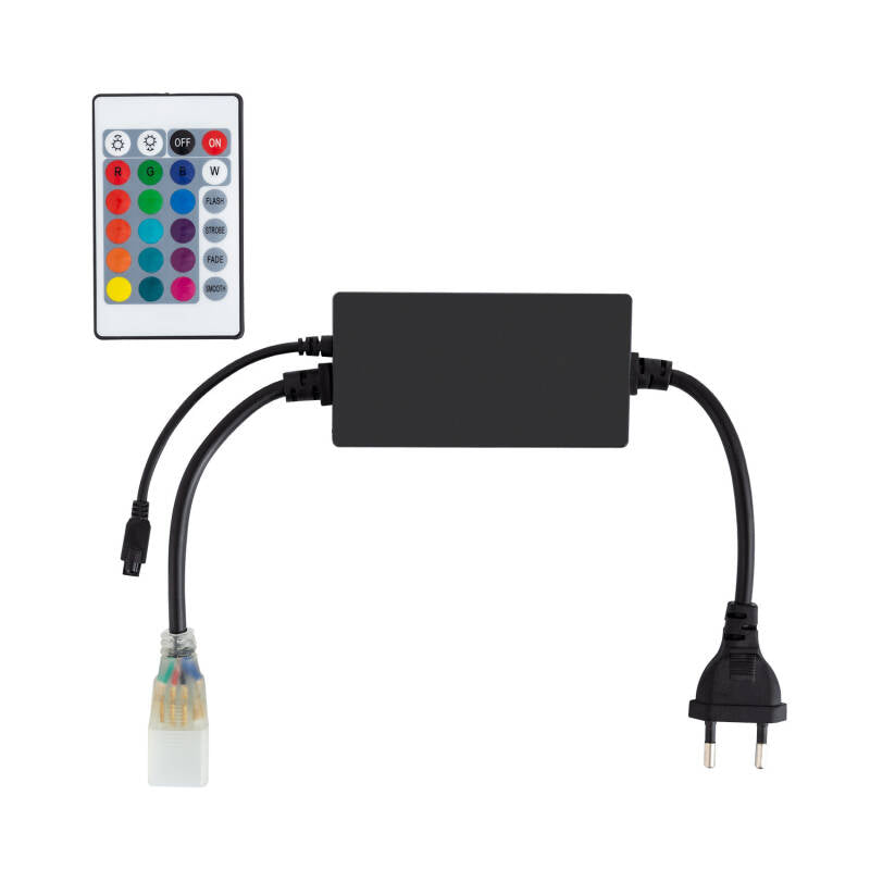 Contrôleur Rubans LED RGB 220V avec Télécommande IR 24 Touches, IP20, 720W