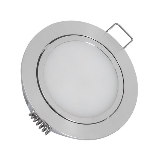 Downlight LED 3W 12V Encastré, Ø 63 mm, IP20, Orientable, Argent