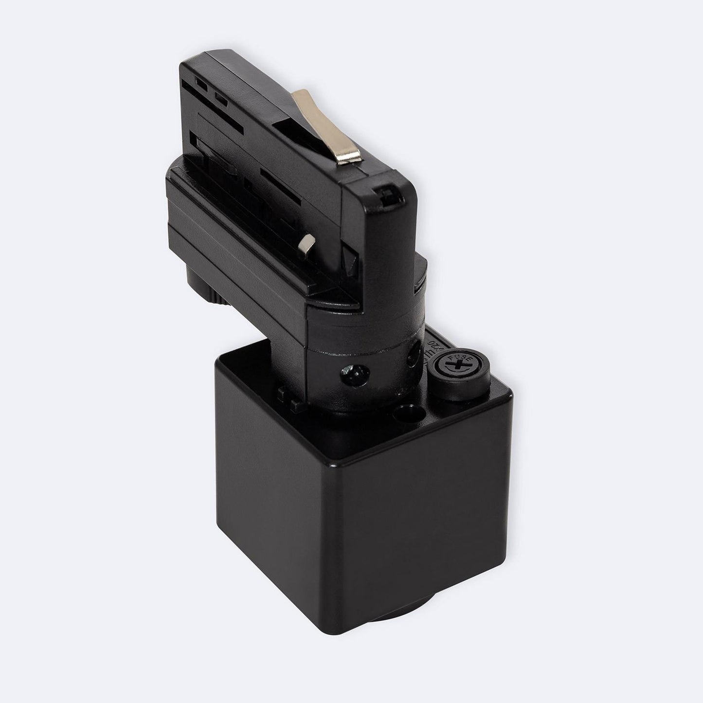 Prise Type F Shuko pour Rail Triphasé, 1400W, IP20, Noir