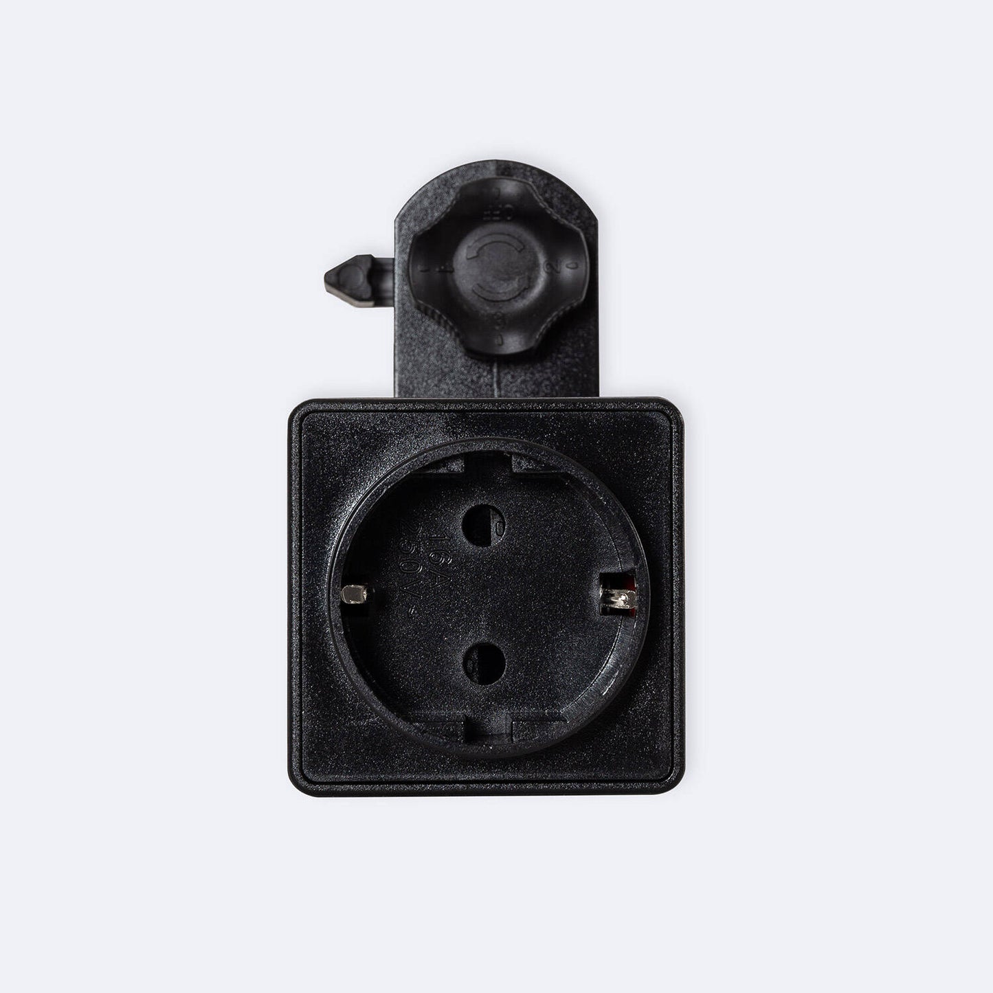 Prise Type F Shuko pour Rail Triphasé, 1400W, IP20, Noir