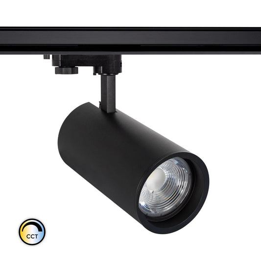 Spot LED sur Rail Triphasé 30W, Optique Variable, IP20, Installation Intérieure