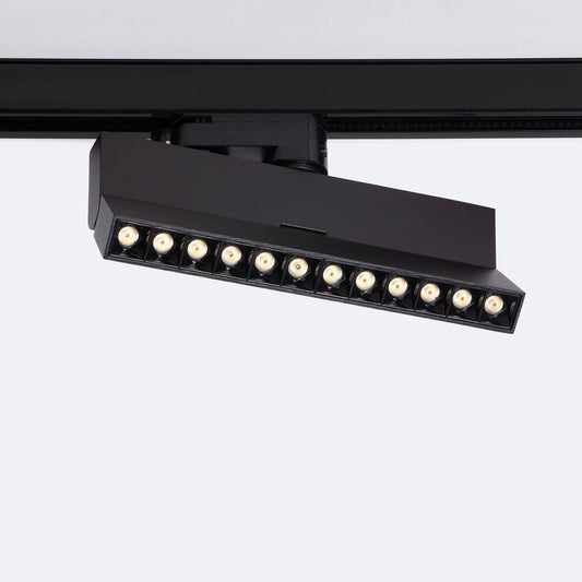 Spot LED sur Rail Triphasé 12W Dimmable, IP20, Noir, Orientable
