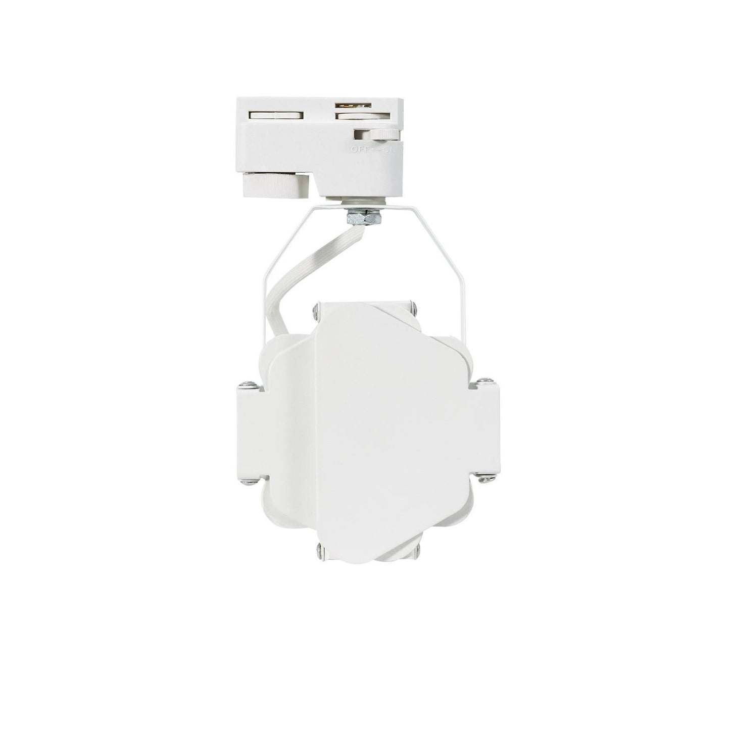 Spot sur Rail Triphasé GU10, 10W, IP20, Aluminium Blanc