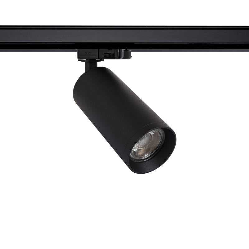 Spot LED sur Rail Triphasé Cuarzo, 10W, IP20, Noir