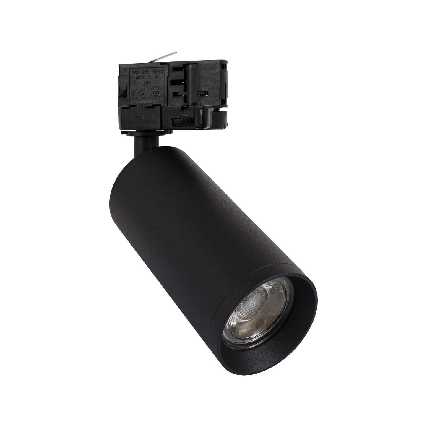 Spot LED sur Rail Triphasé Cuarzo, 10W, IP20, Noir