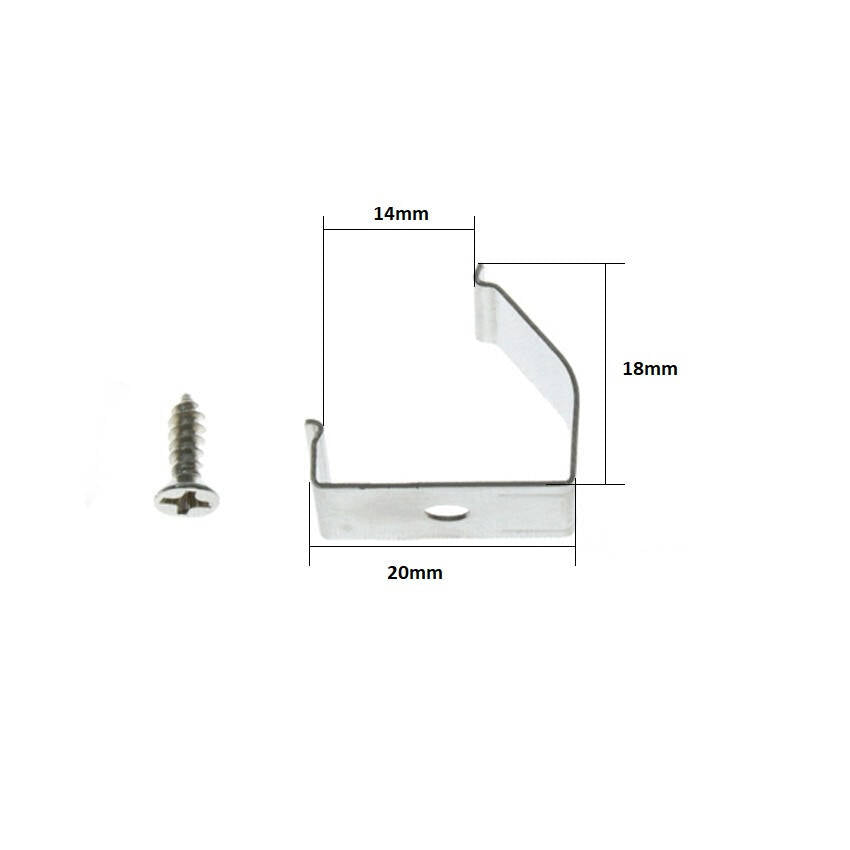 Clip de Fixation Métallique 45° pour Installation LED