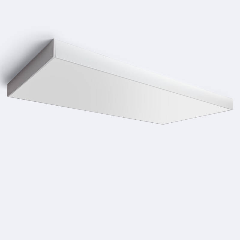 Kit de Montage en Saillie pour Panneaux LED 120x60 cm, Aluminium Blanc