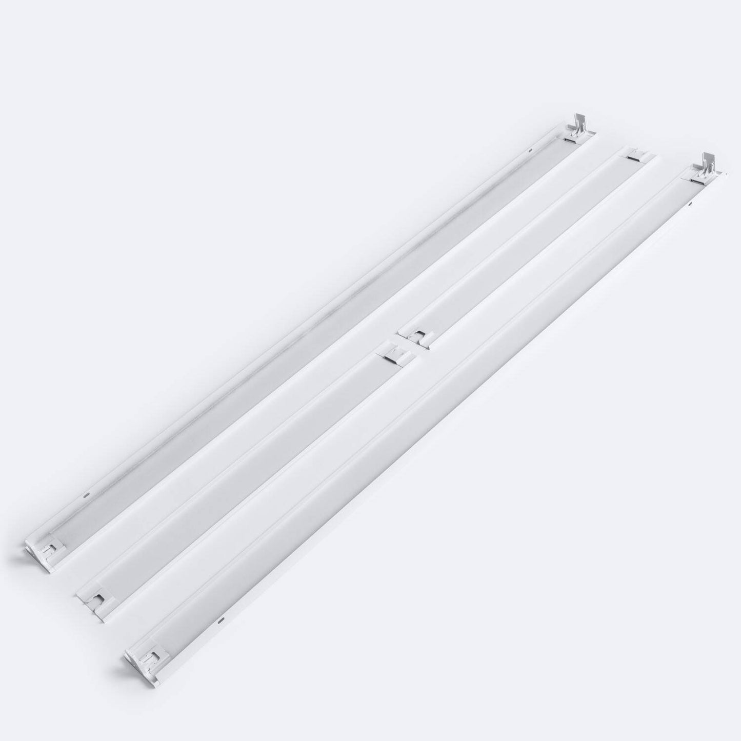 Kit de Montage en Saillie pour Panneaux LED 120x60 cm, Aluminium Blanc